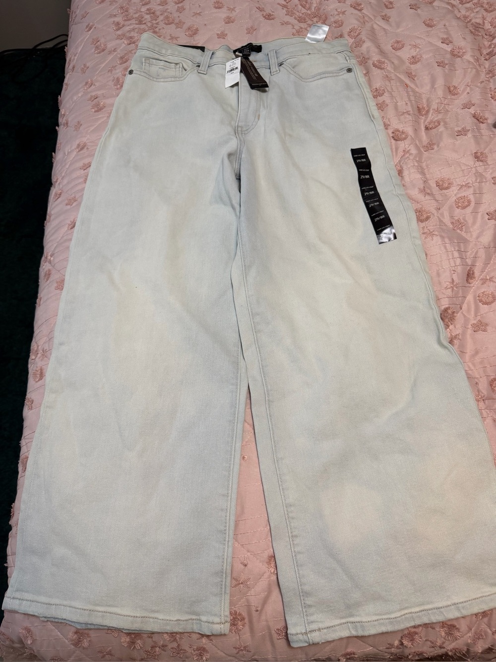 NWT Banana Republic High Rise Wide Leg Crop Jeans Light Wash 29/8R